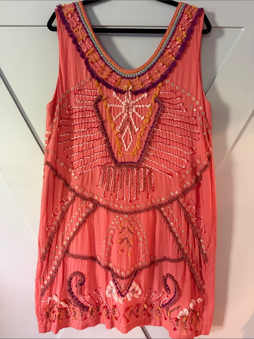 Blank NYC Coral Embroidered Mini Dress